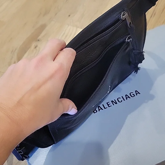 Balenciaga leather fanny pack/cross body